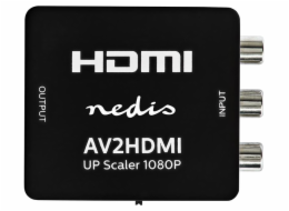 NEDIS převodník smíšeného videa na HDMI/ 3x RCA/ černý