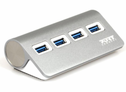 Port Connect 900121 PORT CONNECT USB HUB, 4x USB 3.0, šedý