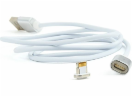 Gembird kábel nabíjací Lightning 8-pin (M) na USB 2.0 (M), magnetický konektor, 1 m, strieborný