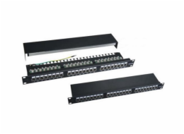 XtendLan Patch panel 19", 24 portů, stíněný, C5E,vyvazovák,dual, 2xAu