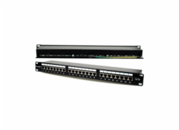 XtendLan Patch panel 19", 24 portů, stíněný, Cat.5e