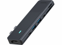 Rapoo USB-C Multiport Adapter 7-in-2, grey