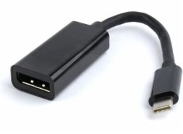 Gembird adaptér USB-C (M) pro DisplayPort (F), 0.15m kabel, černý