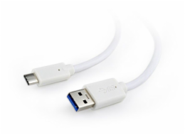 Gembird kábel USB 3.0 (AM) na USB 3.1 (CM), 0.1 m, biely