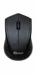 C-TECH myš WLM-07, bezdrátová, 1200DPI, 3 tlačítka, USB nano receiver, černá