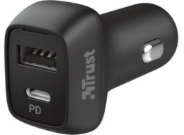 TRUST nabíječka do auta Qmax 30W Ultra-Fast USB-C & USB Car Charger with PD