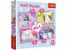 Puzzle 4v1 Legrační kočky
