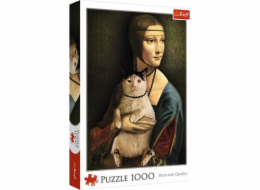 Trefl Puzzle 1000 dílků Dáma s kočičkou