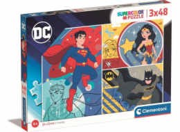 3 x 48 dílků puzzle Super Kolor DC Comics