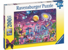 Puzzle Ravensburger pro děti 2D Vesmírné město 200 dílků