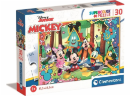 Puzzle 30 elementów Super Kolor, Mickey