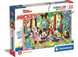 Puzzle 30 dílků Super Color, Mickey
