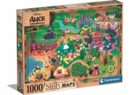 Clementoni Puzzle 1000 dílků Příběhové mapy Alenka v říši divů