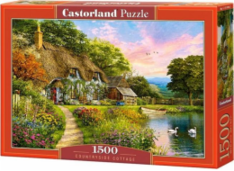 Castorland Puzzle 1500 Elements Village Cottage u jezera