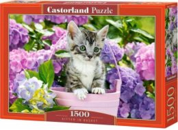 Castorland Puzzle 1500 dílků Kotě v košíku
