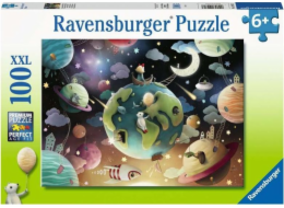 Puzzle 100 dílků XXL Space hřiště