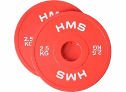Olympijský nárazník 2x2,5kg deska červená HMS CBRS25