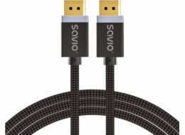 SAVIO CL-165 Display Port 1.4 kabel, 1m, měděný, bavlněný oplet