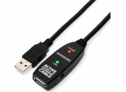 AXAGON ADR-210, USB 2.0 A-M -> A-F aktivní prodlužovací / repeater kabel, 10m