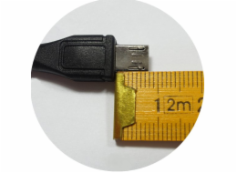 Kabel micro USB 2.0, A-B 1,8m s delším  konektorem