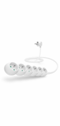 CONNECT IT prodlužovací kabel 230 V, 6 zásuvek, 2 m, bez vypínače (bílý)