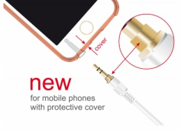 Delock Stereo Jack prodlužovací kabel 3,5 mm 3 pin samec na samici 1 m bílá