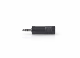 Nedis CAGB22935BK - Stereofonní audioadaptér | 3,5mm Zástrčka - 6,35mm Zásuvka | Černá barva