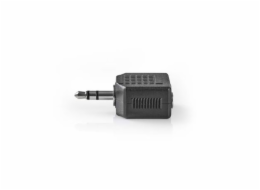 Nedis CAGB22945BK - Stereofonní audioadaptér | 3,5mm Zástrčka - 2× 3,5mm Zásuvka | Černá barva