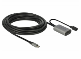 Delock - Prodlužovací USB kabel - 24 pin USB-C (M) do power DC jack, 24 pin USB-C (F) - USB 3.1 Gen 1 - 5 m - šedá, černá Delock - Prodlužovací USB kabel - 24 pin USB-C (M) do power DC jack, 24 pin USB-C (F) - USB 3.1 Gen 1 - 5 m - šedá, černá