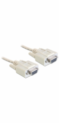 Delock - Null modem kabel - DB-9 (F) do DB-9 (F) - 5 m - křídlové šrouby - šedá