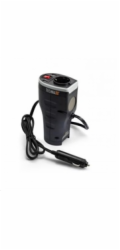 Technaxx 4645 Technaxx nabíječka do auta s měničem, 1x 230V, 2x USB (1x 1A, 1x 2,1A)