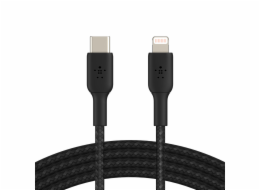 Belkin USB-C kabel s lightning konektorem, 1m, černý - odolný