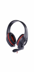GEMBIRD sluchátka s mikrofonem GHS-05-R, gaming, černo-červená, 1x 4-pólový 3,5mm jack