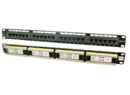LOGILINK NP0004 LOGILINK - Patch panel UTP CAT6 24-porty černý