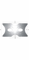 Neomounts  FPMA-VESA400 / VESA Adaptér / VESA (50,75,100, 200x100) mm na (200, 120x180, 400x200) mm / Stříbrný