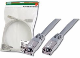 Digitus CAT 5e F-UTP patch cable, PVC AWG 26/7, length 2 m, color grey