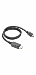 C-TECH Kabel  DisplayPort/HDMI, 2m, černý