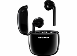 Bluetooth sluchátka T28 TWS + dokovací stanice Černá