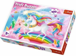 Puzzle 100 dílků - V křišťálovém světě jednorožců