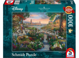 Puzzle prémiové kvality 1 000 dílků THOMAS KINKADE 101 dalmatinů (Disney)