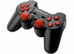 GAMEPAD PS3 / PC USB TROOPER ČERNÁ / ČERVENÁ