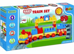 Wader Klocki Baby Blocks Railway 3,35 m 89 prvků