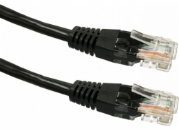 Patchcord kat.5e RJ45 UTP 5m, černý