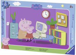 Puzzle 15 dílků Rámeček Peppa Pig