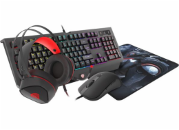 Sada pro hráče 4 v 1 Cobalt 330 klávesnice + myš + sluchátka + podložka