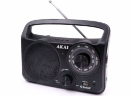 Rádio AKAI, APR-85BT, přenosné, Bluetooth, USB, AM/FM rádio, 240V nebo baterie 4xUM2