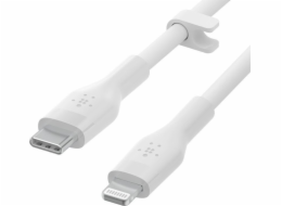 Belkin BOOST CHARGE Lightning/USB-C kabel, 3m, bílý - Flex