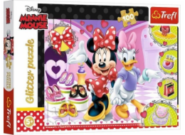 Puzzle 100 dílků Glitter Minnie a drobnosti