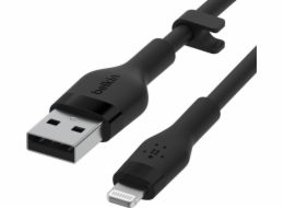 BoostCharge USB-A to Lightning kabel silikonový 3m, černý