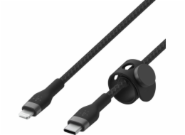 Belkin USB-C kabel s lightning konektorem, 2m, černý - odolný PRO Flex